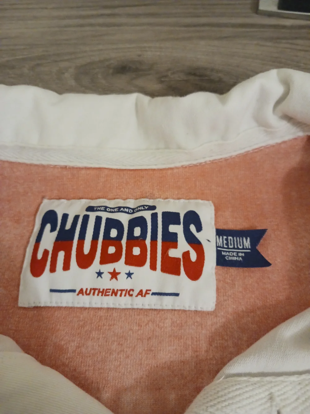 chubbies Men's Vtg LS Striped Rugby Shirt Cotton Med